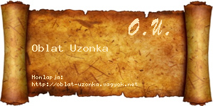 Oblat Uzonka névjegykártya